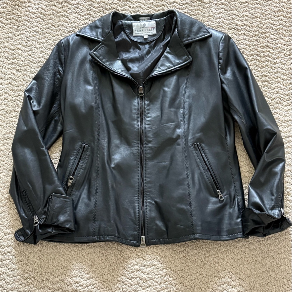 Vera Pelle Italian leather jacket ladies size EU 48